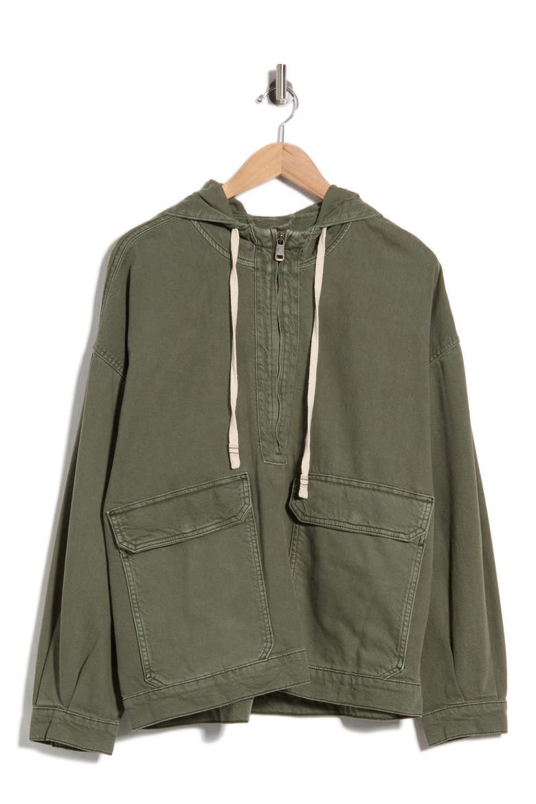 Casey Canvas Pullover, Alternate, color, OLIVINE