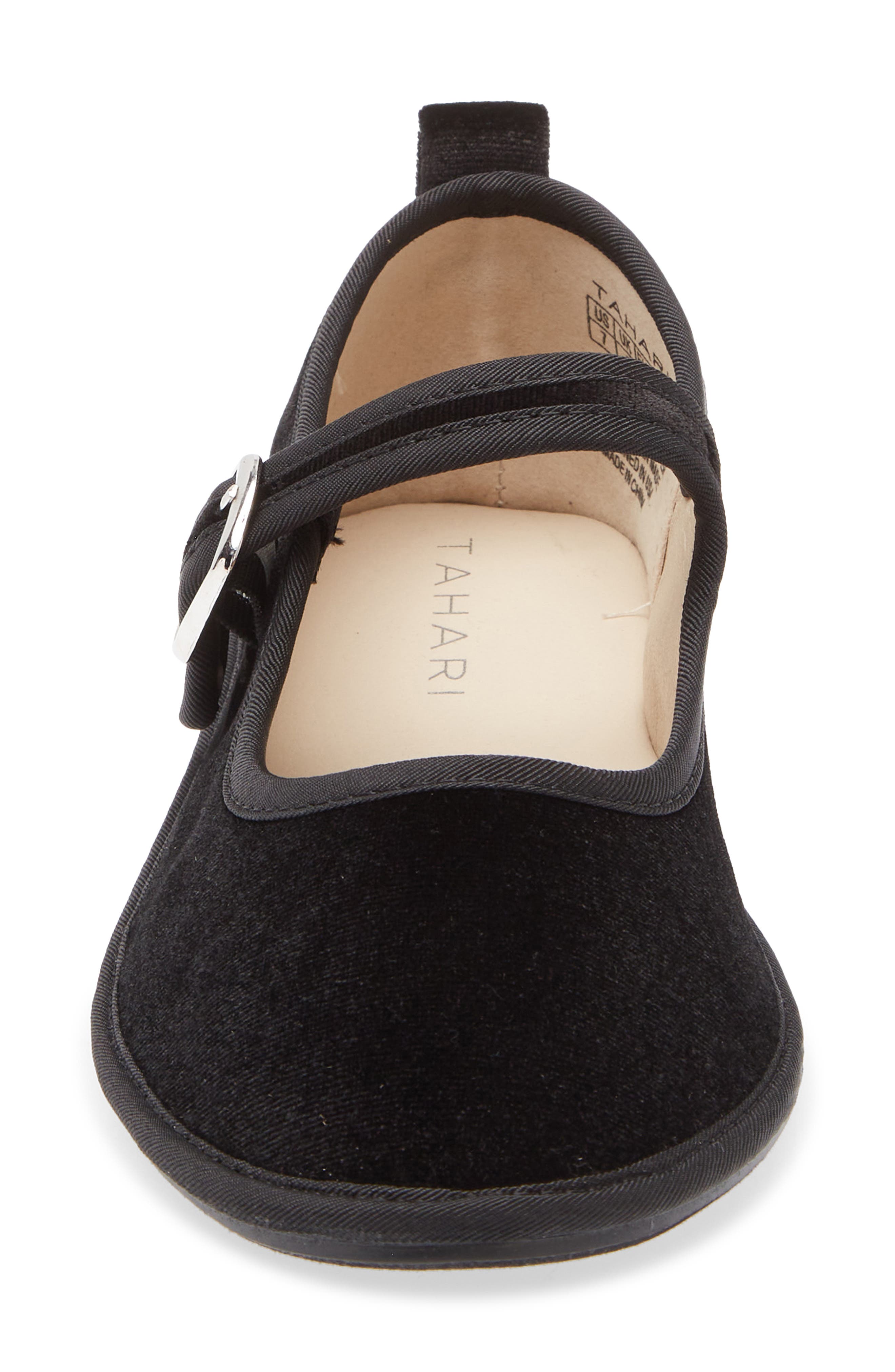 Tahari Velvet Mary Jane Flat, Alternate, color, 