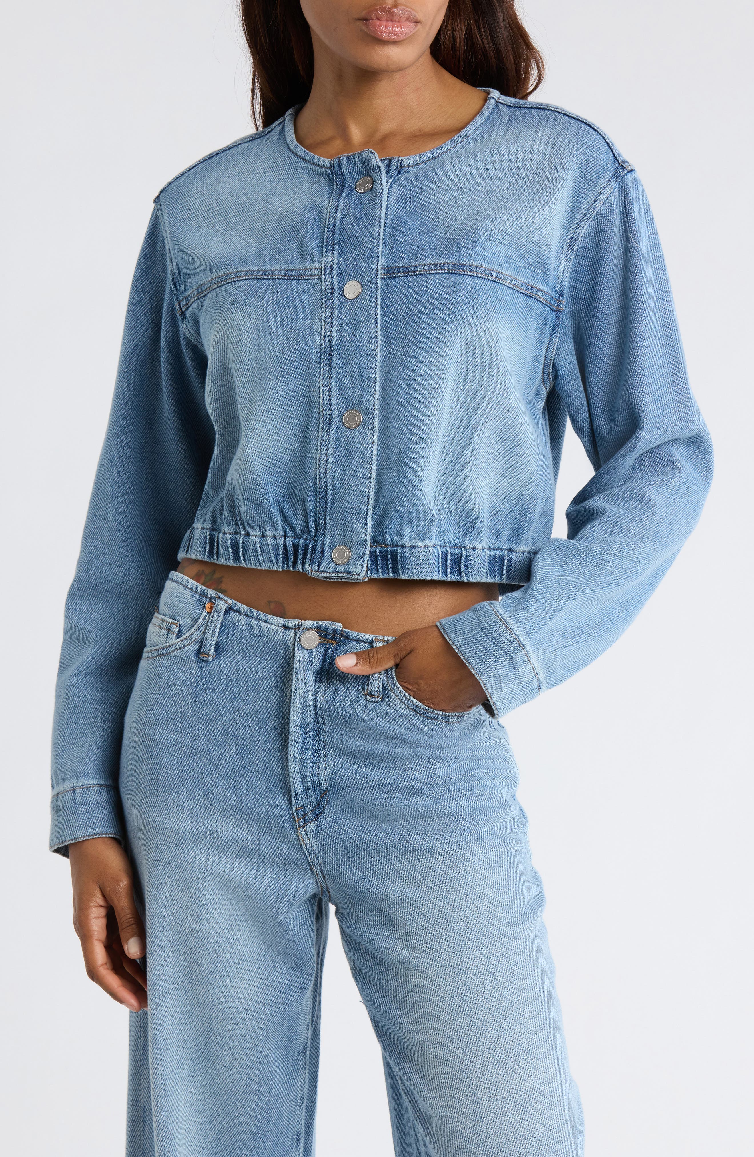 Habitual Cropped Denim Jacket