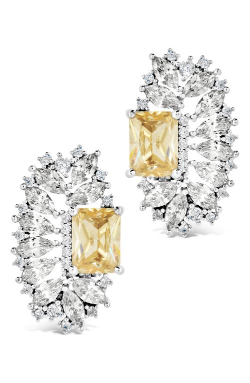 Sterling Forever Nina Cz Statement Stud Earrings In Metallic