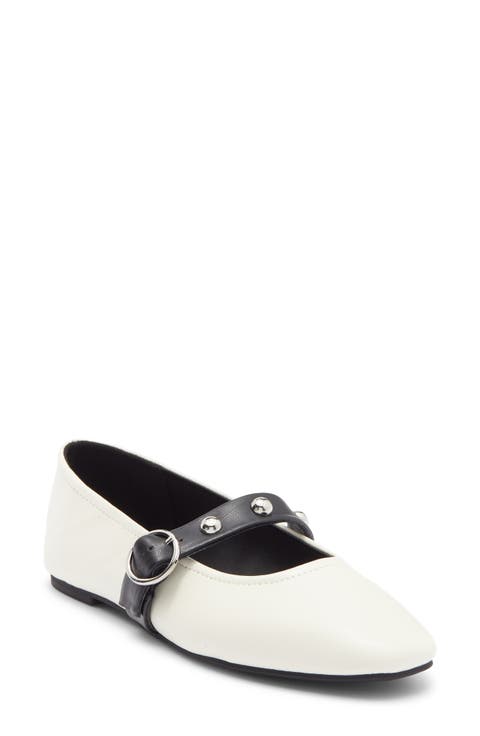 Maxi Studded Mary Jane Flat (Women)