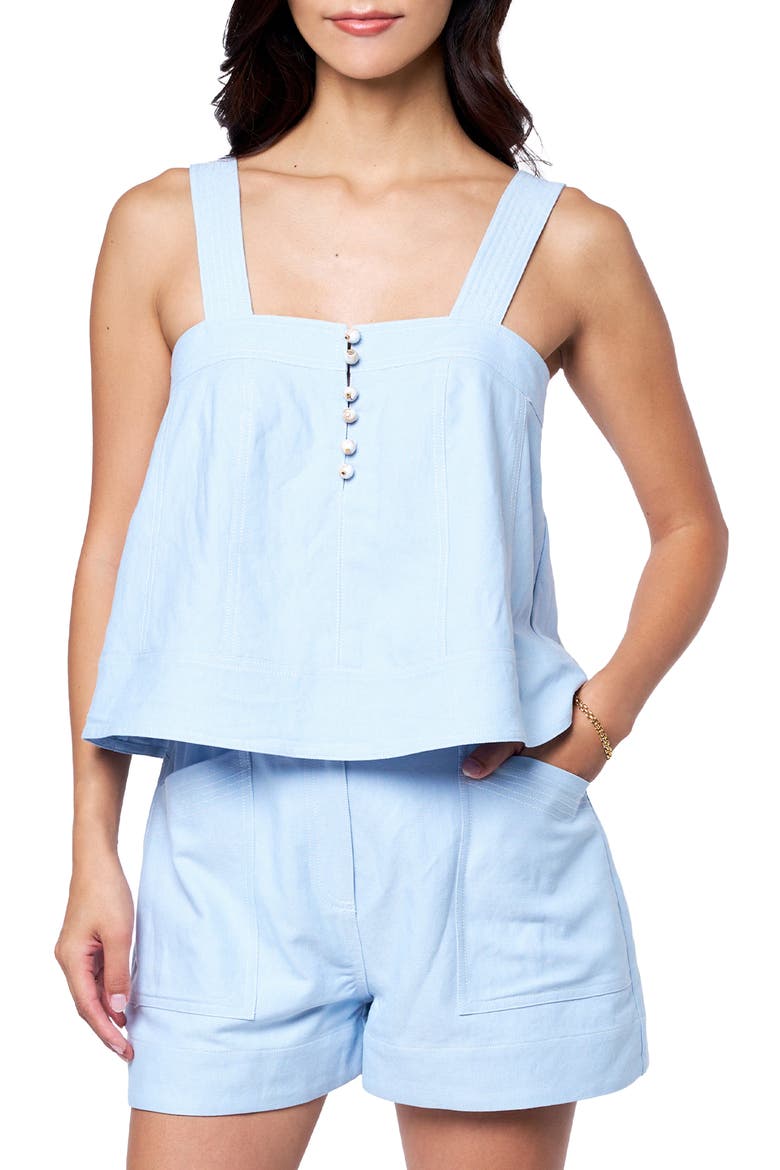 Susana Cotton Blend Short, Alternate, color, LIGHT BLUE