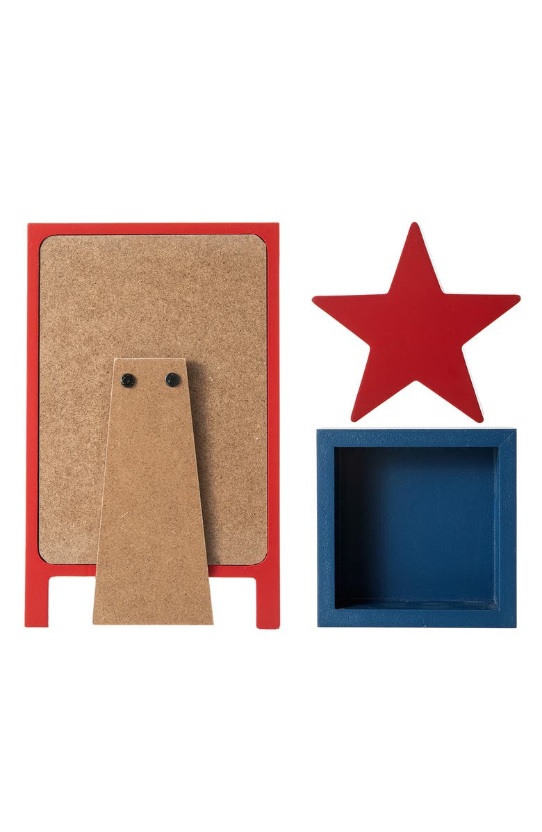 Glitzhome Set of 3 Patriotic Americana Wooden Block Table Sign, Alternate, color, 