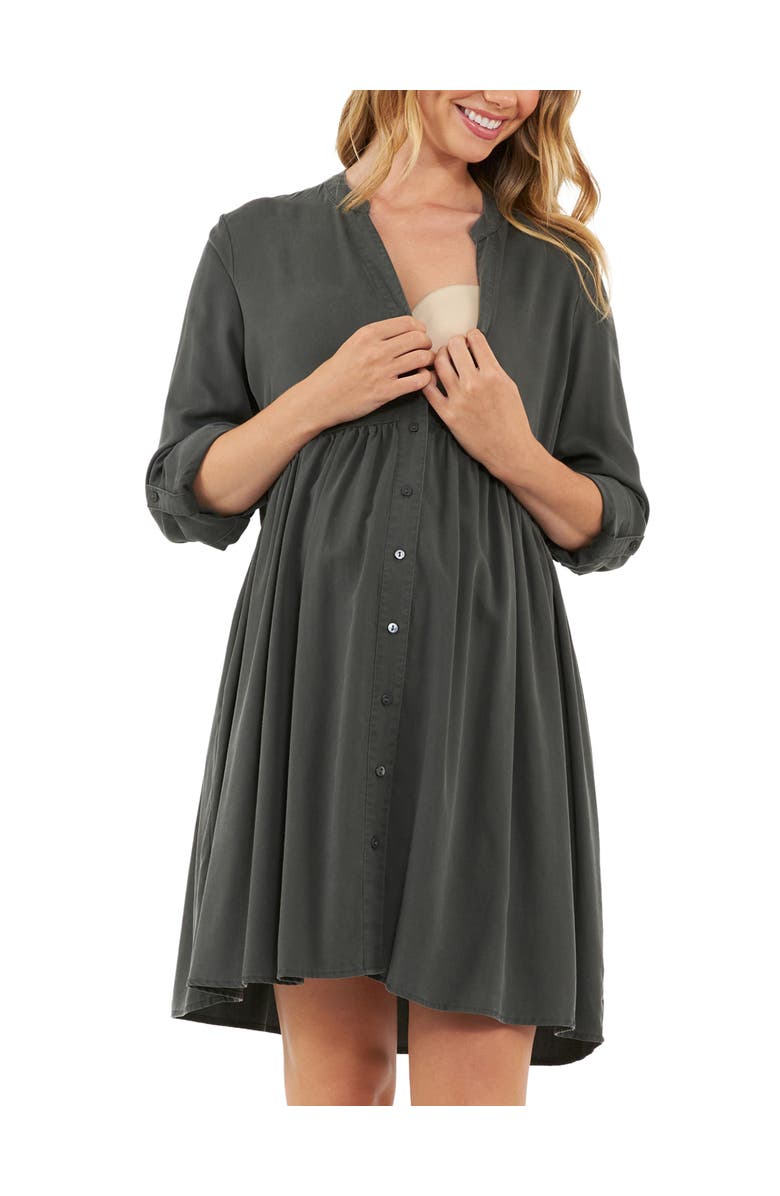Ripe Maternity Demi Tencel Dress, Alternate, color, Olive