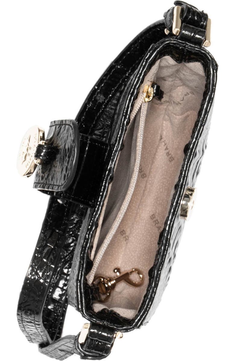 Brahmin Marley Croc Embossed Leather Crossbody Bag, Alternate, color,
