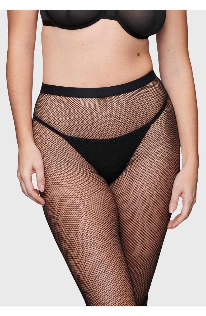 CUUP The Fishnet Tight Mesh, Alternate, color, Black