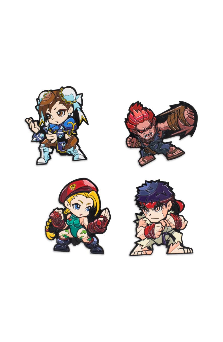Toynk Street Fighter Collectible Enamel Pins | Set of 4 | Toynk Exclusive, Main, color, Yellow