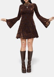 Disturbia Sienna Devore Cowl Mini Dress