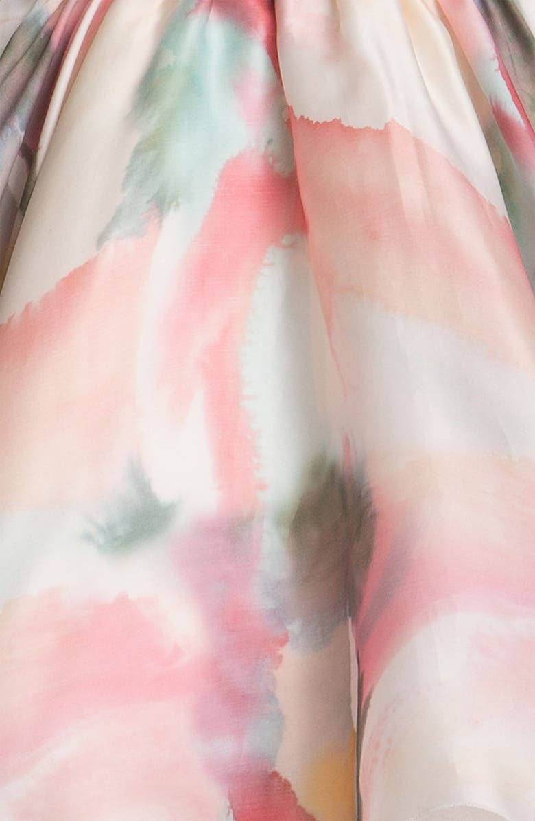 Alice + Olivia Belted Print Bustier Dress, Alternate, color, 