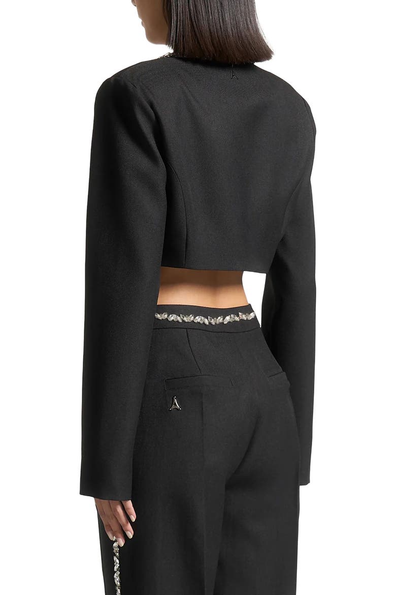 Embellished Cropped Blazer, Alternate, color, Black