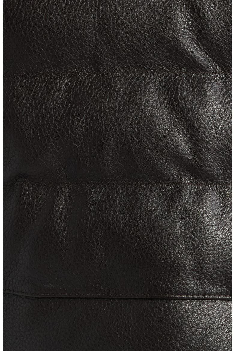 Crown Craft Deerskin Leather Quilted Vest, Alternate, color, ESPRESSO