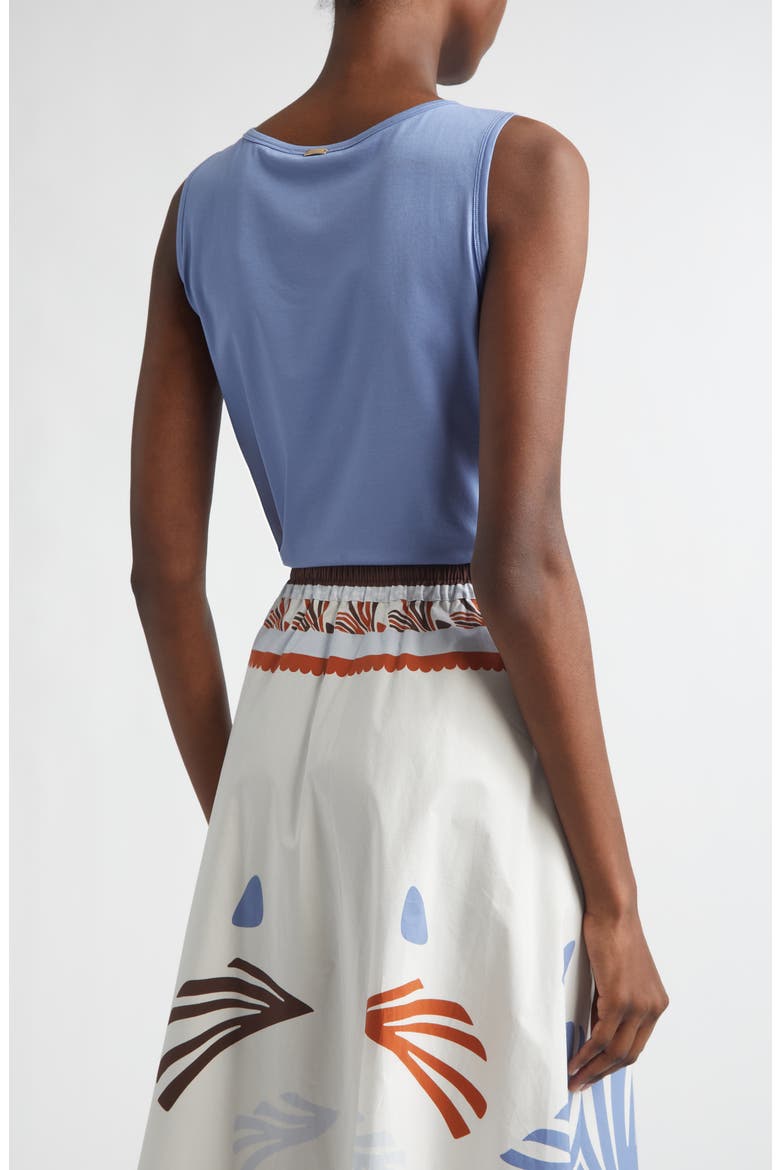 Cotton Jersey Shell, Alternate, color, SKY BLUE