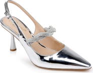 Jewel Badgley Mischka Tierney Slingback Pointed Toe Pump