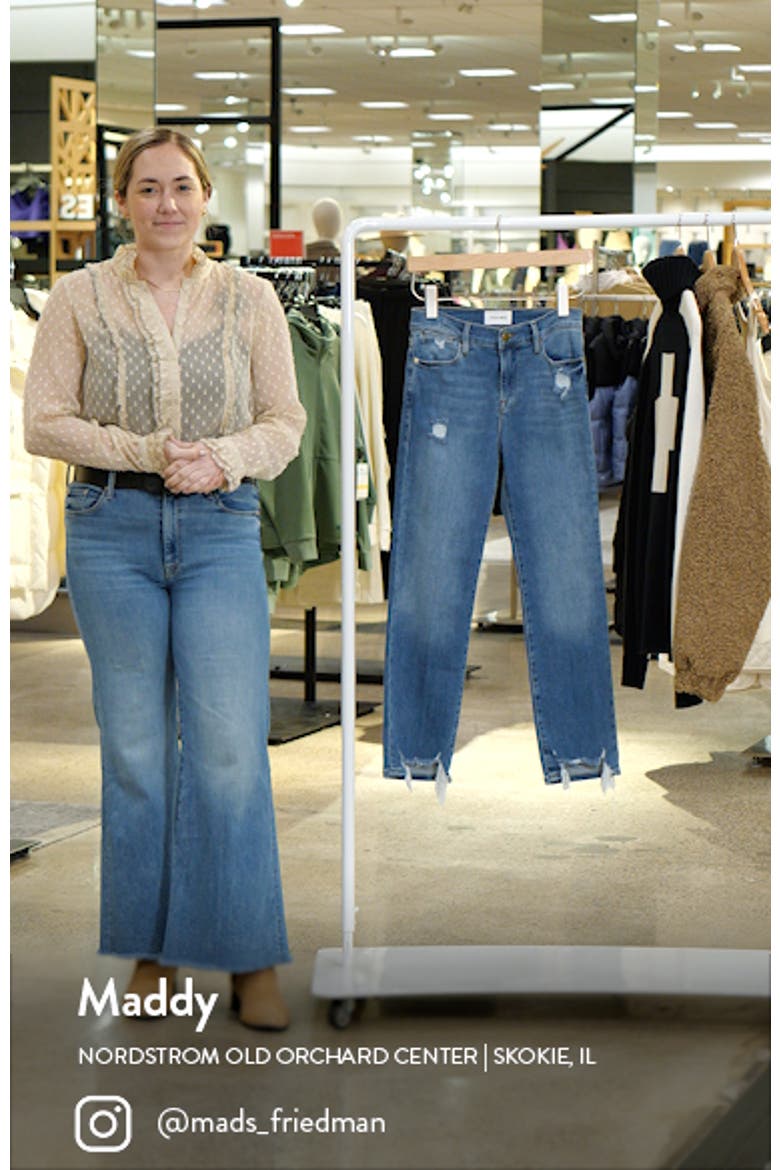 Le High Ripped Straight Leg Jeans video