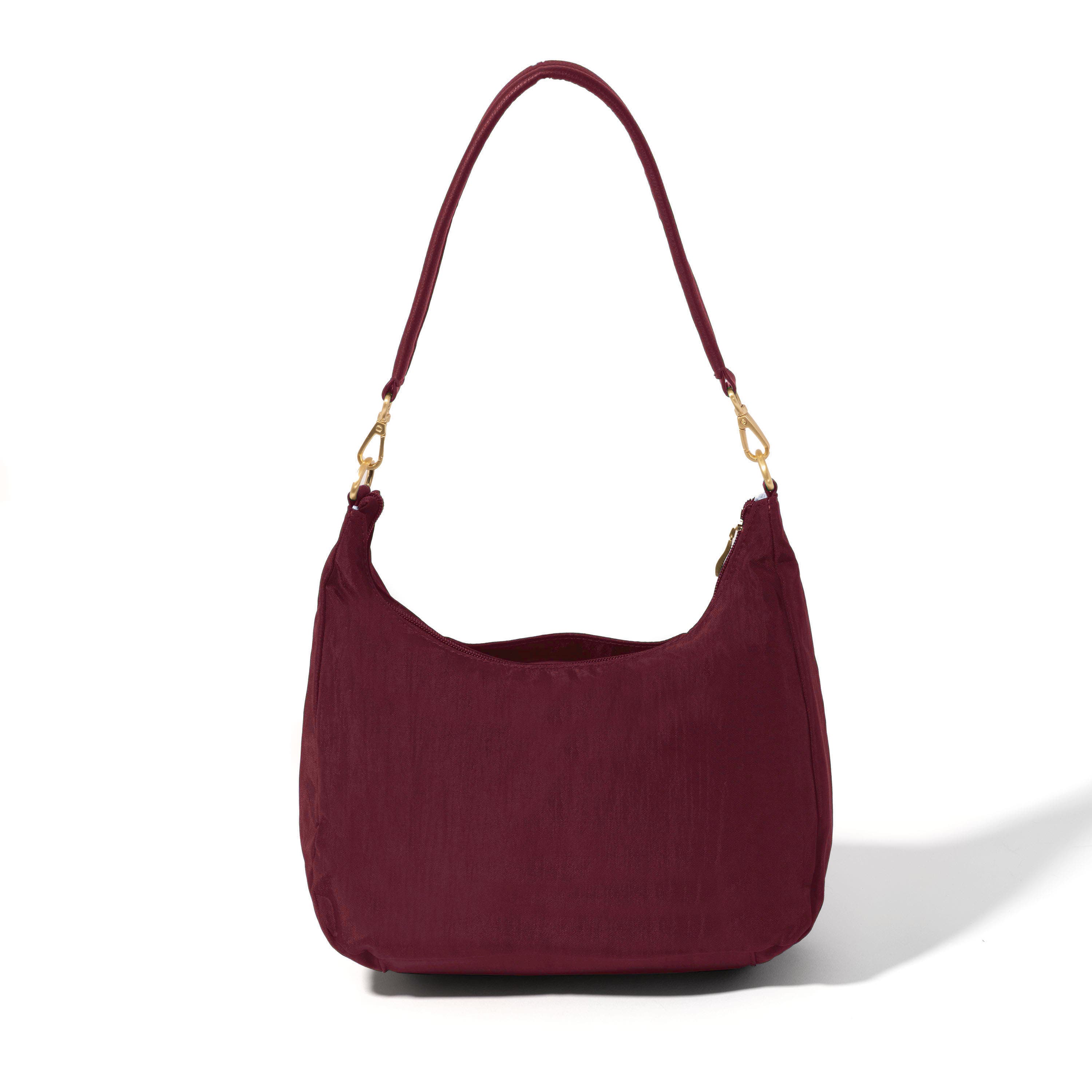 Coastal Flip Lock Half Moon Bag, Alternate, color, Jam With Gold Hardware