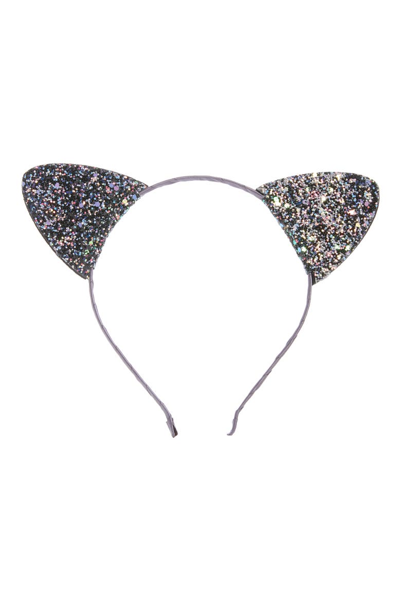 Kids' Spooky Cat Ears Headband, Alternate, color, BLACK