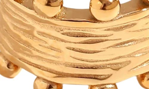 Macrae & Co . Crown Hoop Earrings In Gold