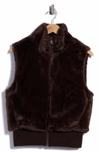 Faux Fur Mock Neck Vest