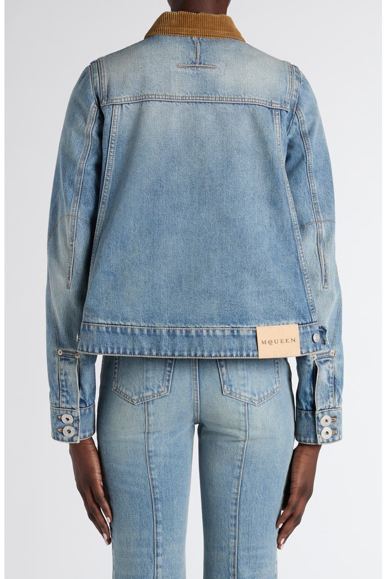 Boxy Denim Jacket, Alternate, color, ROYAL