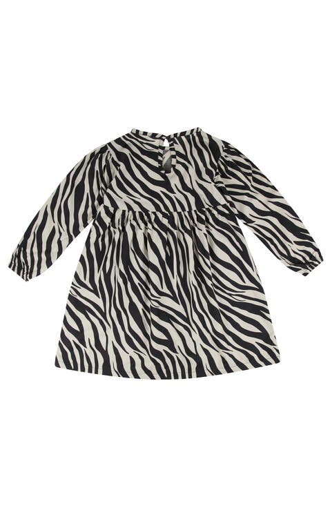 Organic Cotton Zebra Streak Print Dress (Toddler, Little Kids, Big Kids)