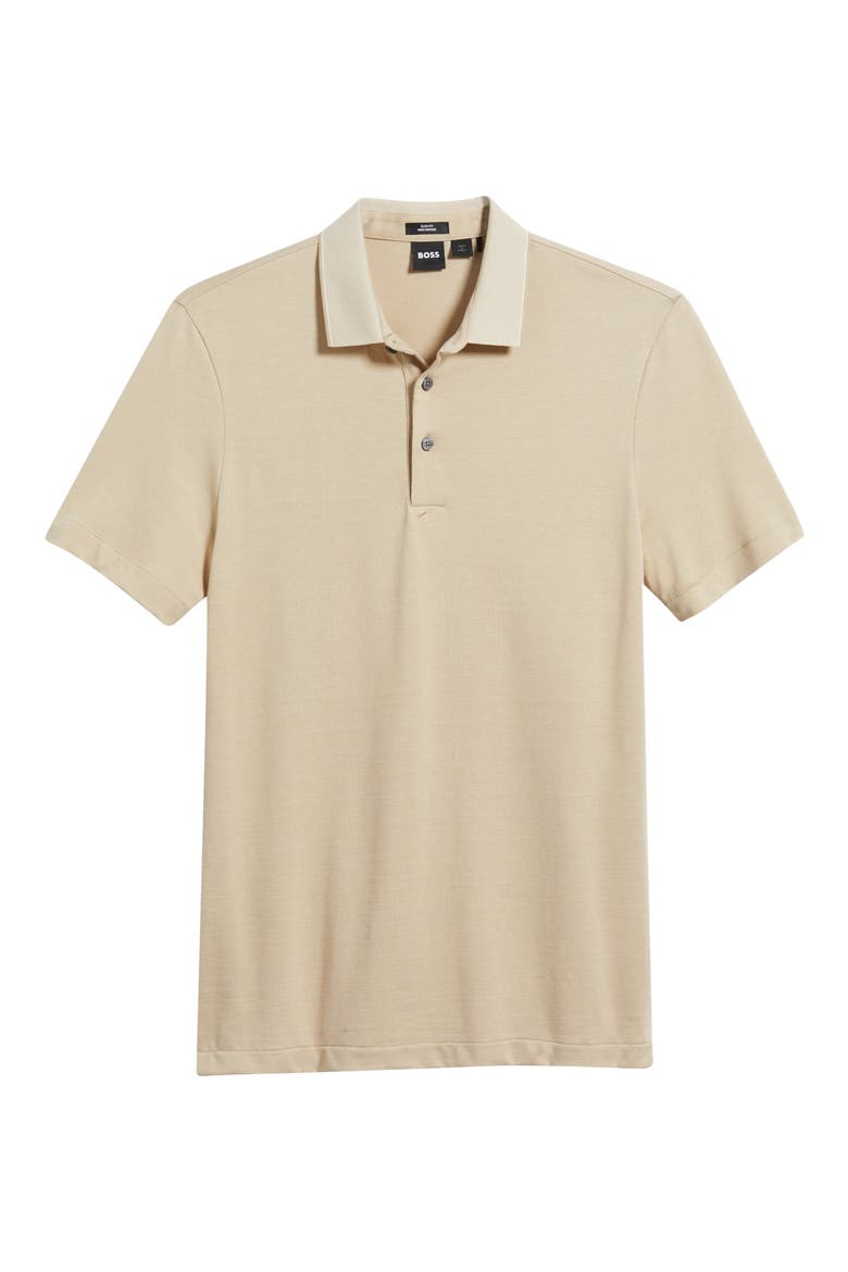 Pitton Slim Fit Mercerized Cotton Polo, Alternate, color, LIGHT BEIGE