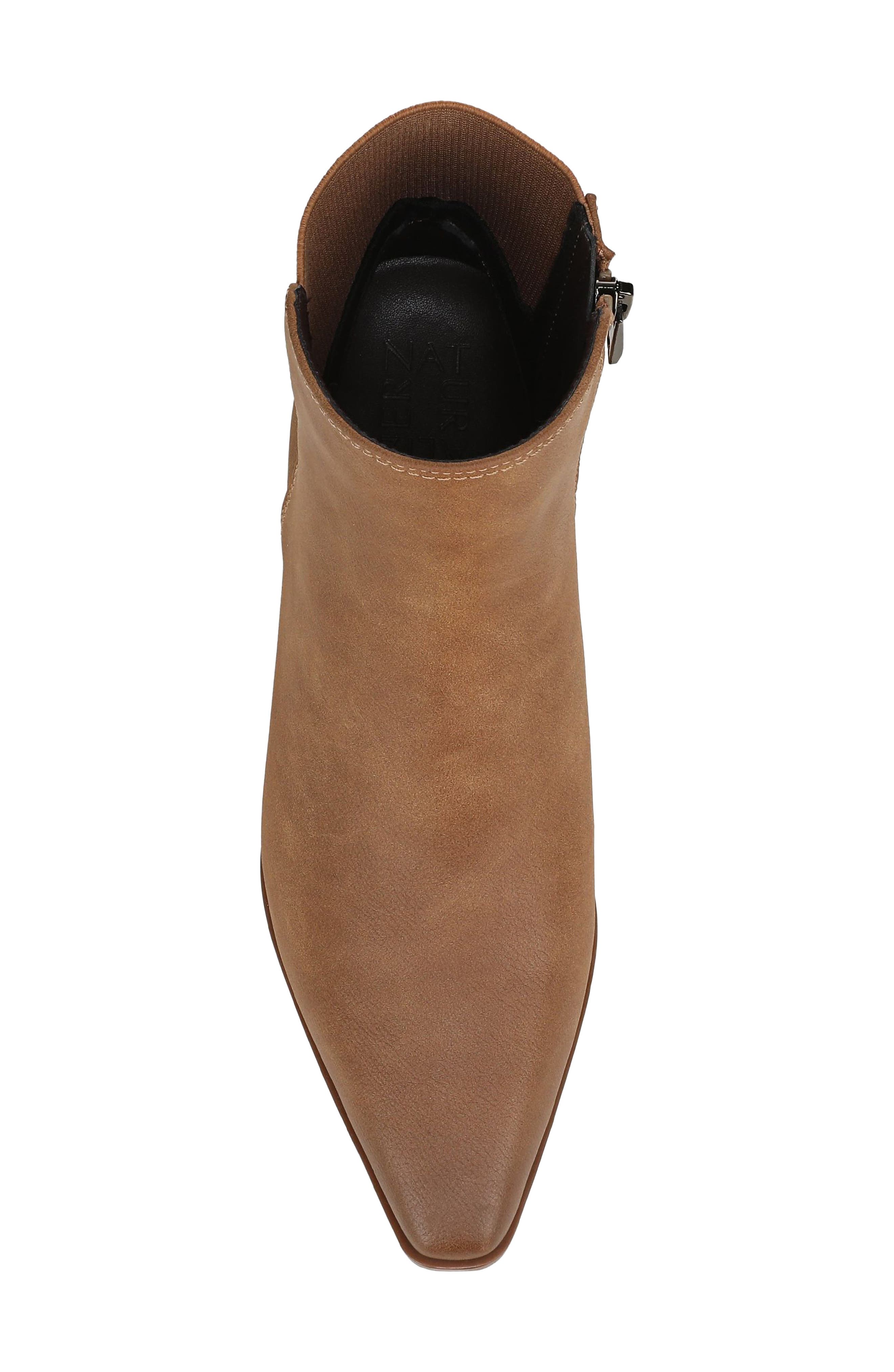 Bea Snip Toe Bootie, Alternate, color, CHESTNUT BROWN FAUX LEATHER