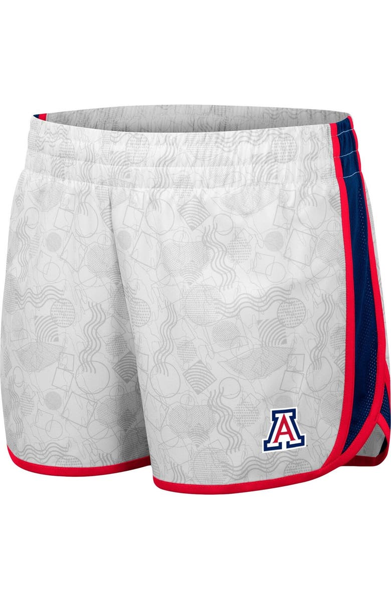 COLOSSEUM Women's Colosseum White Arizona Wildcats The Plastics Geo Print Shorts, Alternate, color,