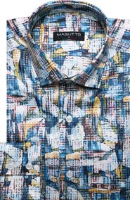 MASUTTO Robinio Print Button-Up Long Sleeve Shirt