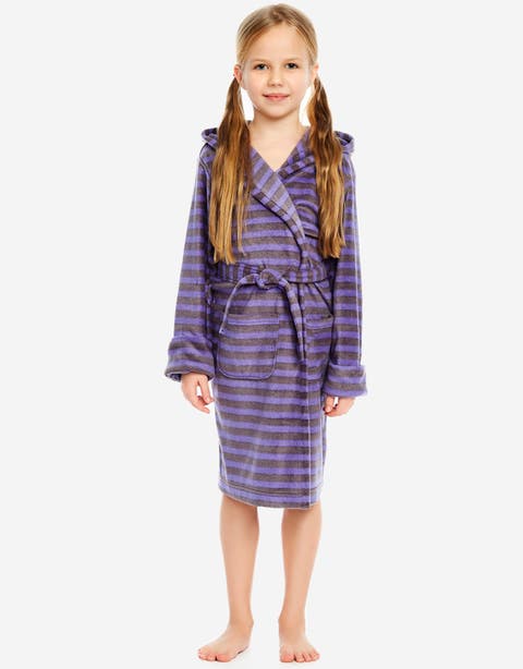 Fleece Print Hooded Robe (Toddler, Little & Big Kid)