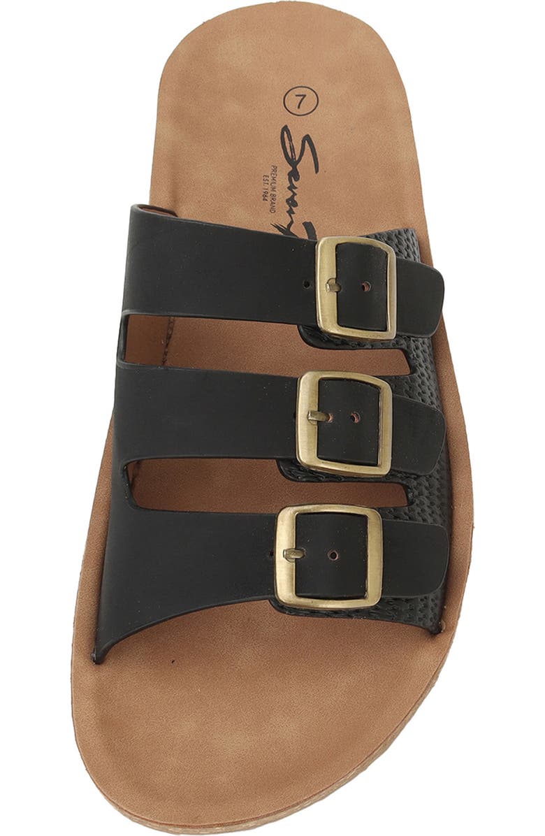 Seven7 Triple Strap Sandal, Alternate, color, Black