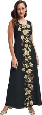 Jessica London Stretch Knit Tank Maxi Dress