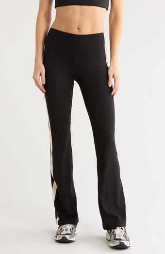 Side Stripe High Waist Flare Leggings