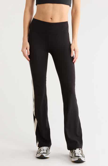 Side Stripe High Waist Flare Leggings