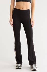DKNY Side Stripe High Waist Flare Leggings
