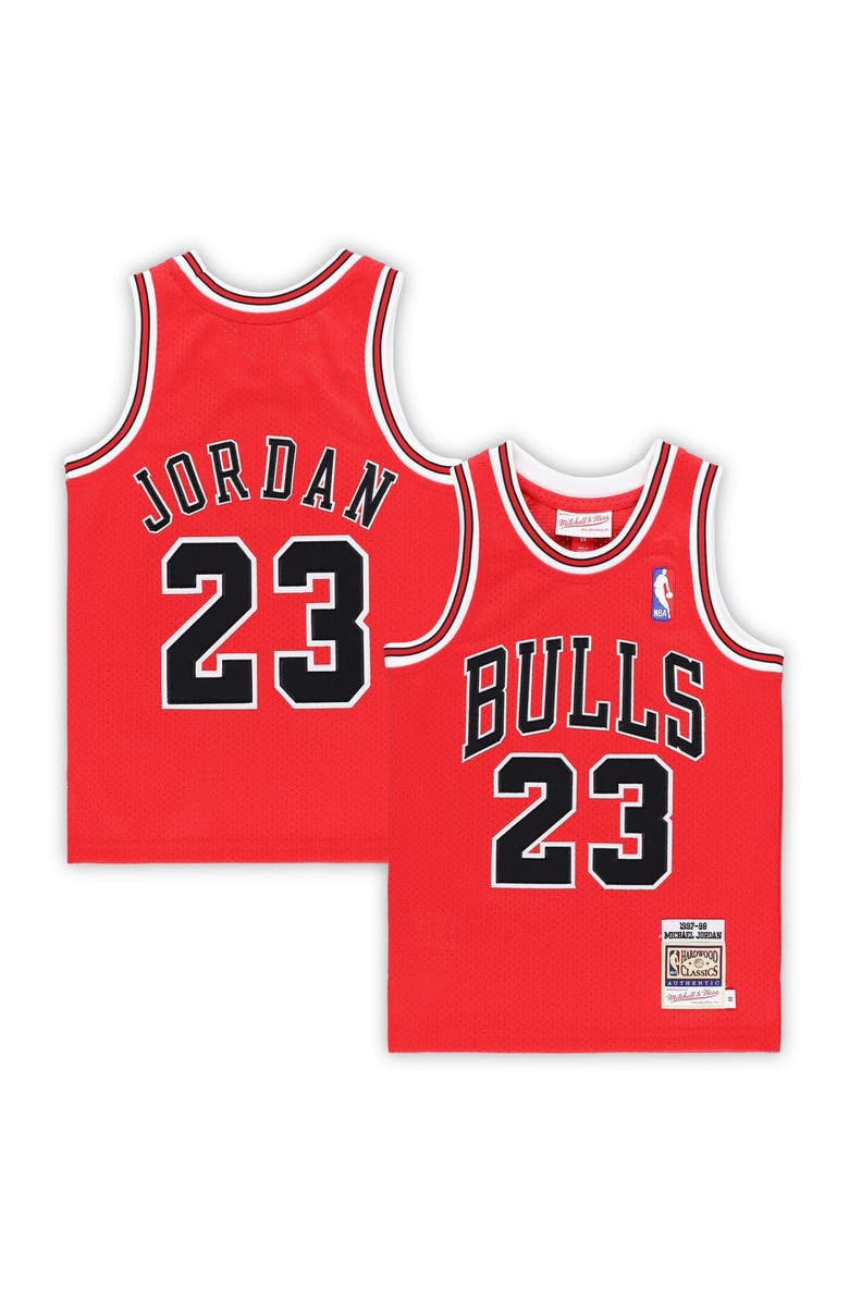 Mitchell & Ness Preschool Mitchell & Ness Michael Jordan Red Chicago Bulls 1997/98 Hardwood Classics Authentic Jersey, Main, color, Red