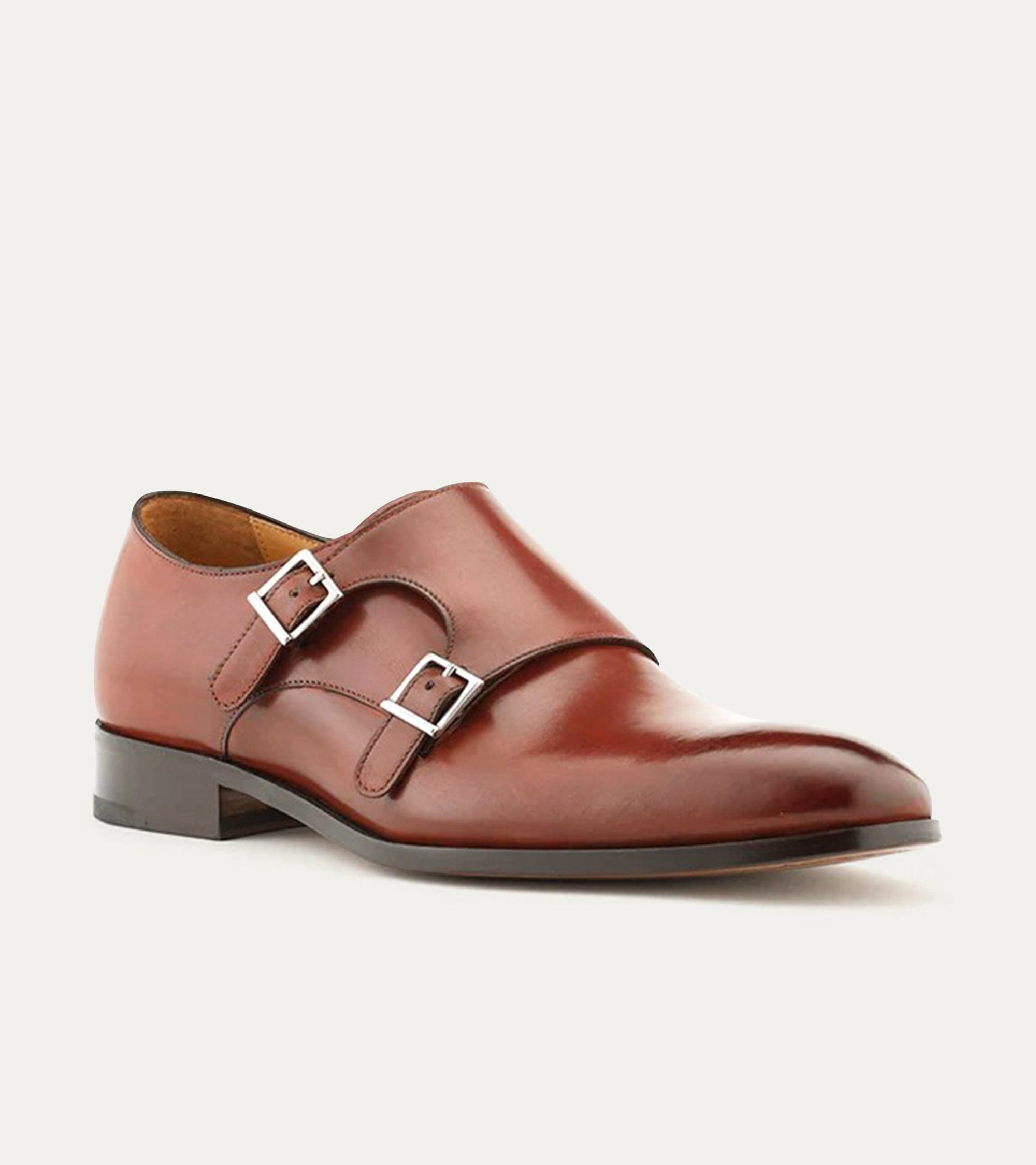 Kurt Plain Toe Monkstrap, Alternate, color, Brandy Antique