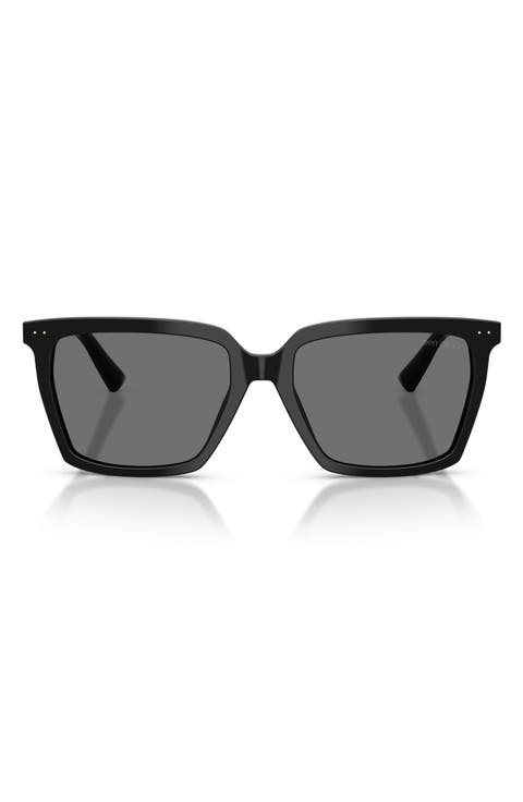 55mm Polarized Square Sunglasses