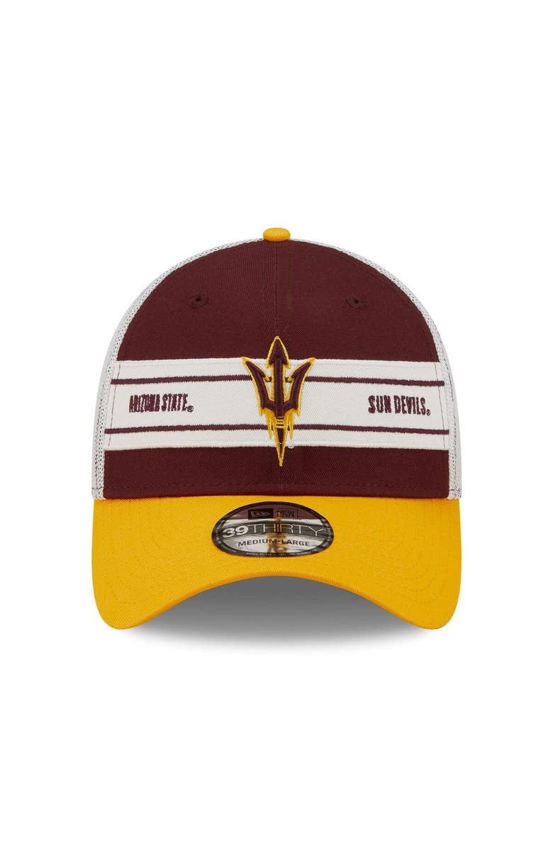 New Era Men's New Era Maroon/Gold Arizona State Sun Devils Banded 39THIRTY Flex Hat, Alternate, color, Maroon