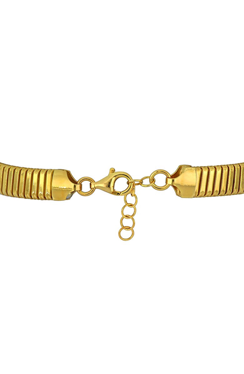 Julianna B. Cubic Zirconia Omega Cluster Bracelet Yellow Plated, Alternate, color, Yellow-Plated