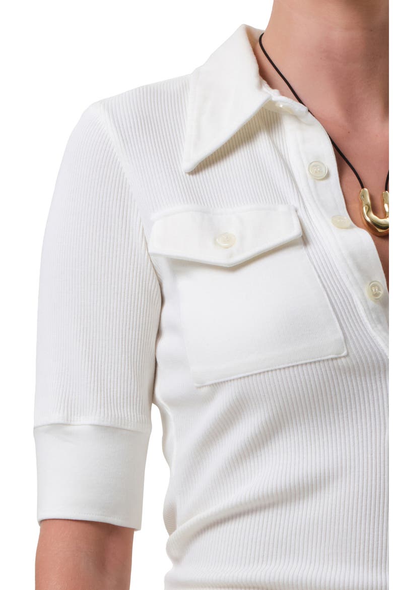 Amina Rib Polo, Alternate, color, PASHMINA WHITE
