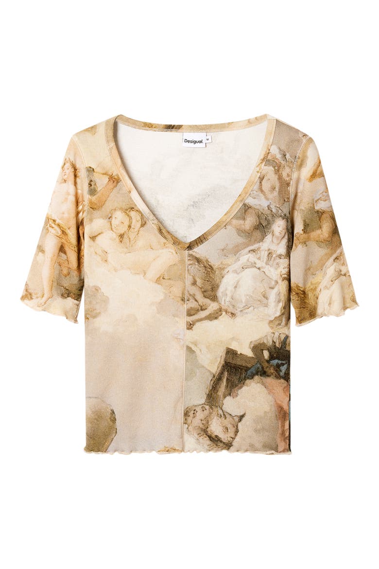 TS Art Rib Top, Alternate, color, BROWN