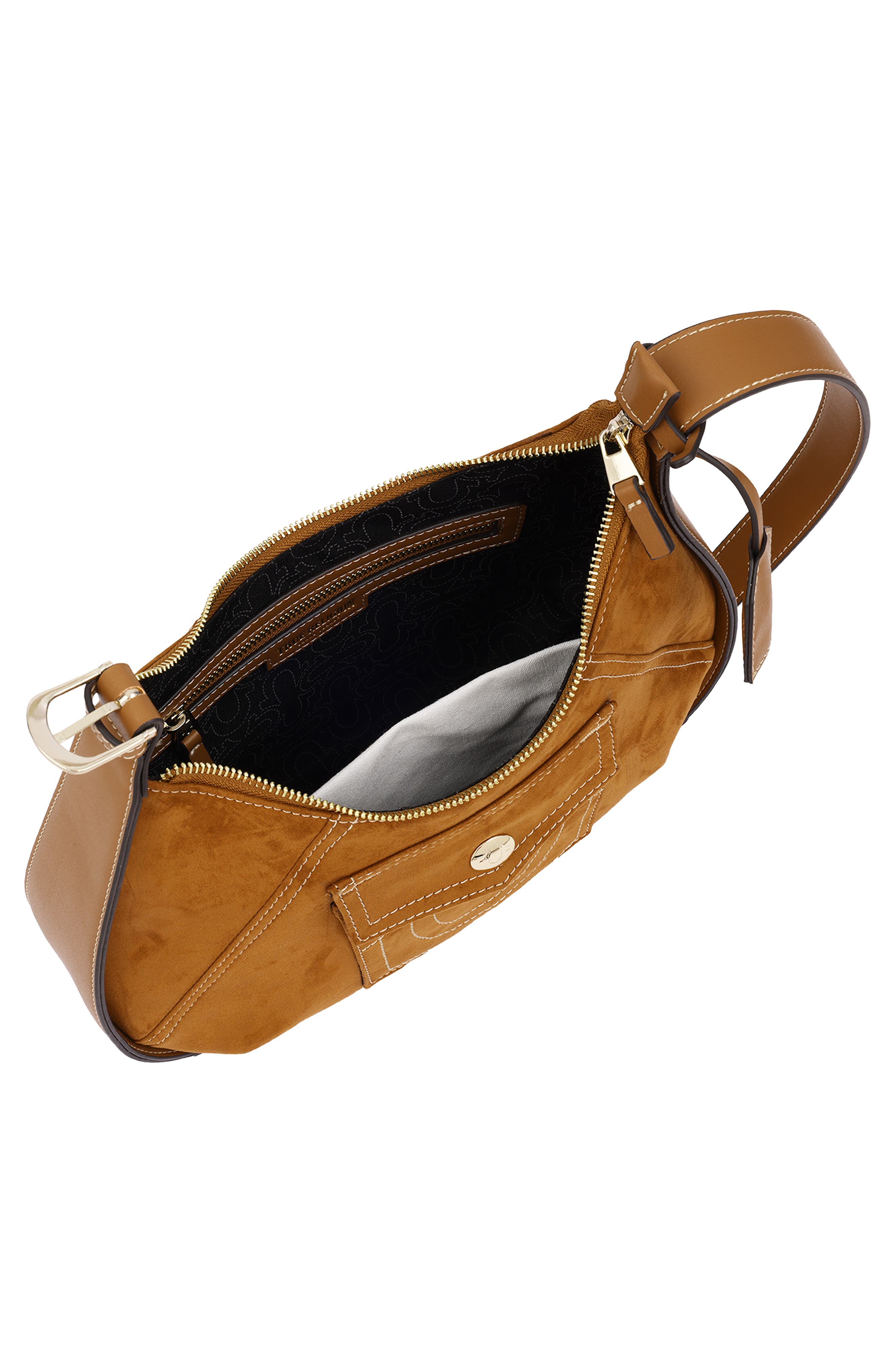Horseshoe Pocket Shoulder Bag, Alternate, color, COGNAC