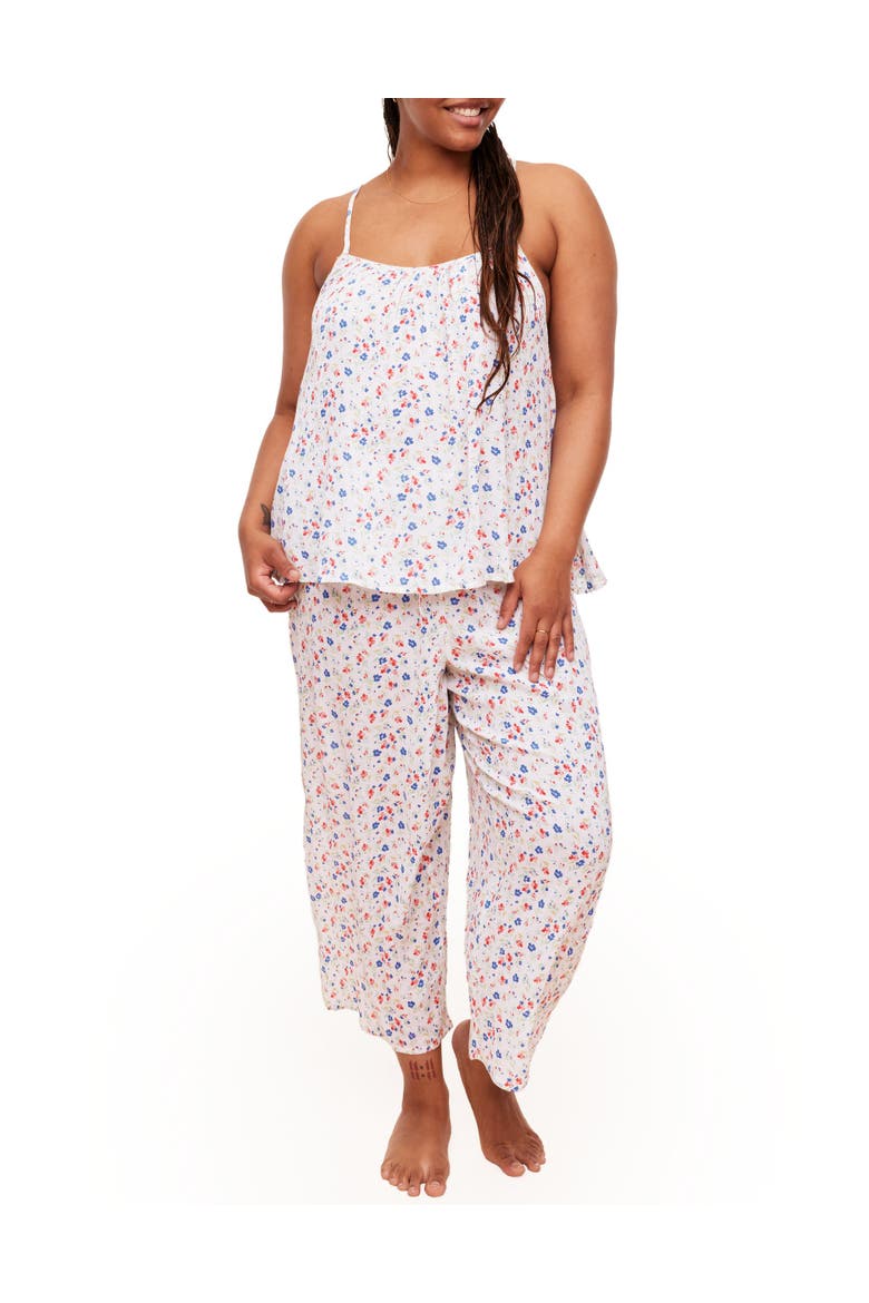 Scout Pajama Cami And Pants Set, Main, color, Floral white