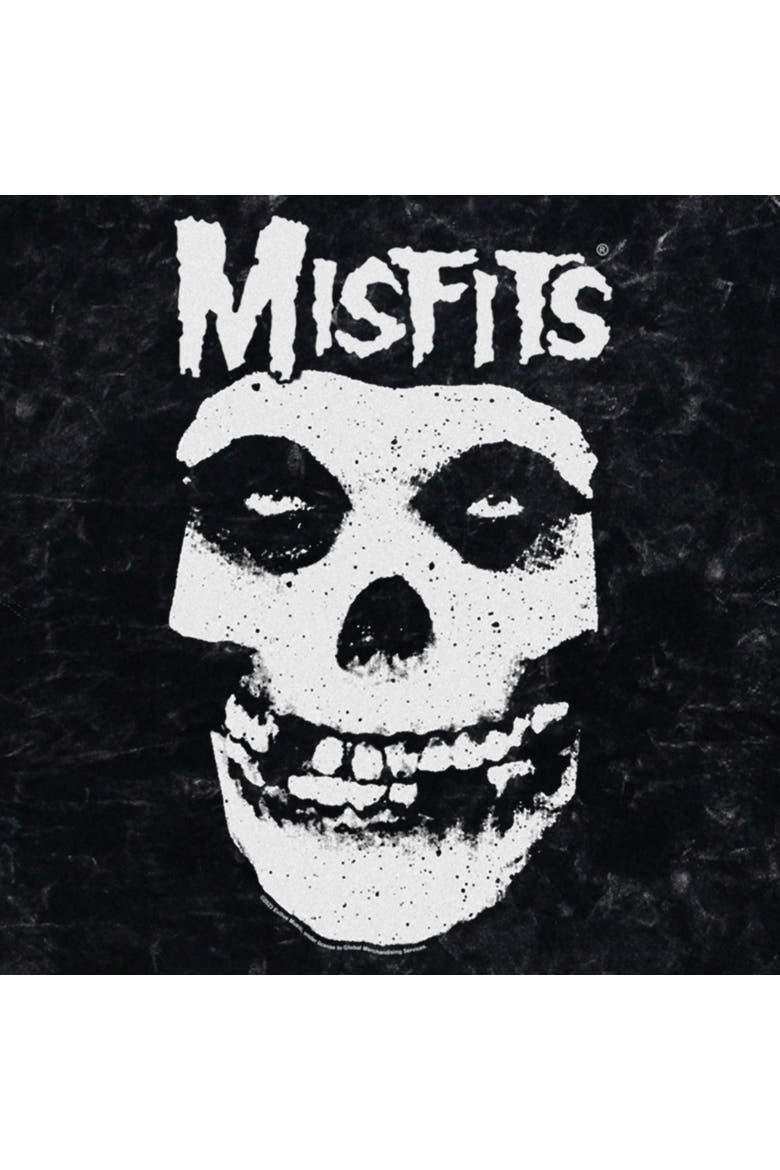 Junior's Misfits Classic Fiend Skull Logo  Graphic T-Shirt, Alternate, color, Black