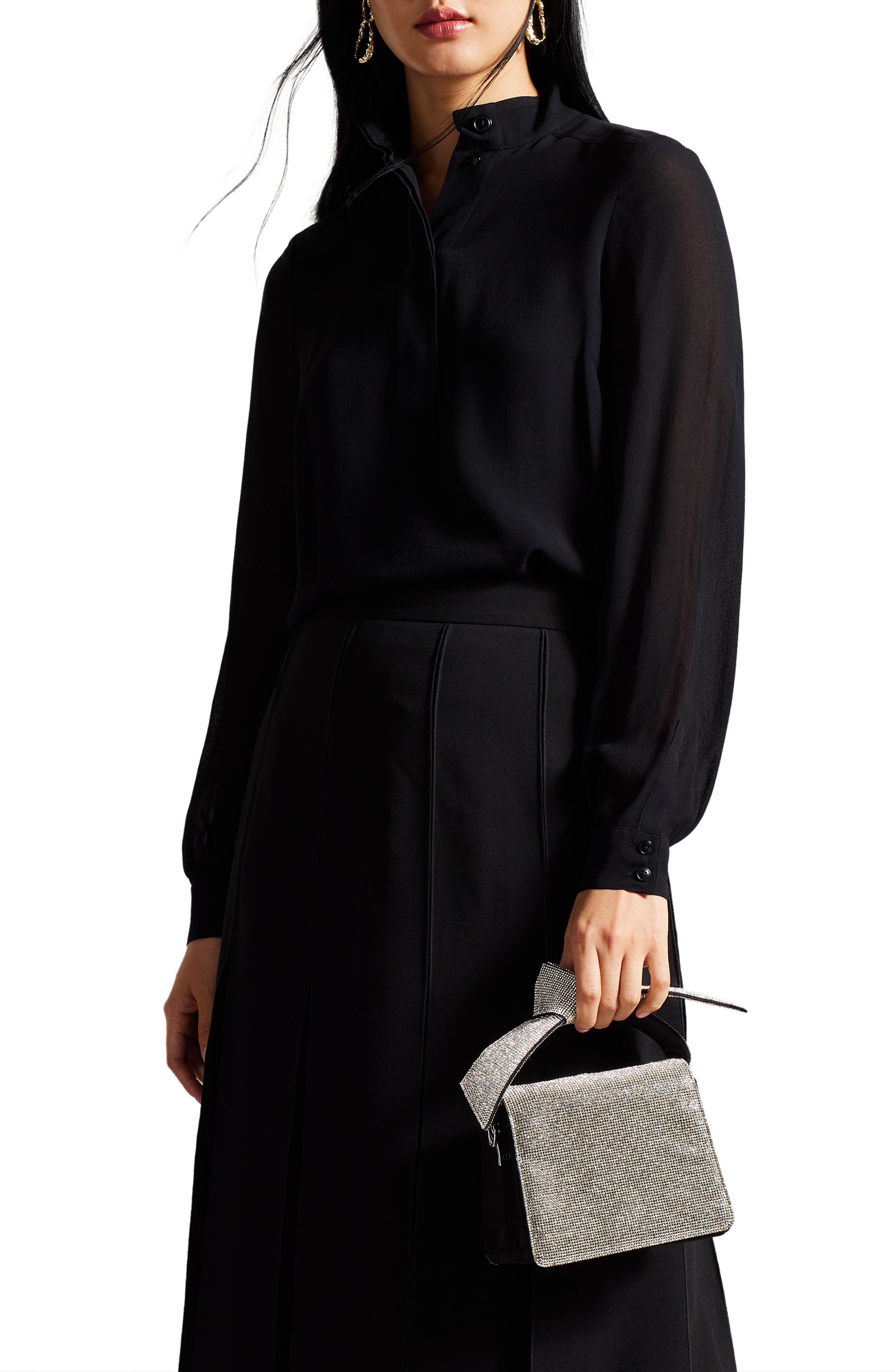 Ted Baker London Nialisa Soft Knot Crystal Crossbody Bag, Alternate, color, 