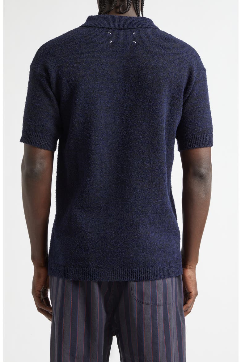 Cotton & Wool Blend Polo, Alternate, color, BLUE/ BLACK