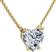 Bliss Diamond 1Ct Heart Shape Diamond Solitaire Diamond Pendant 14k Gold Necklace Lab Grown