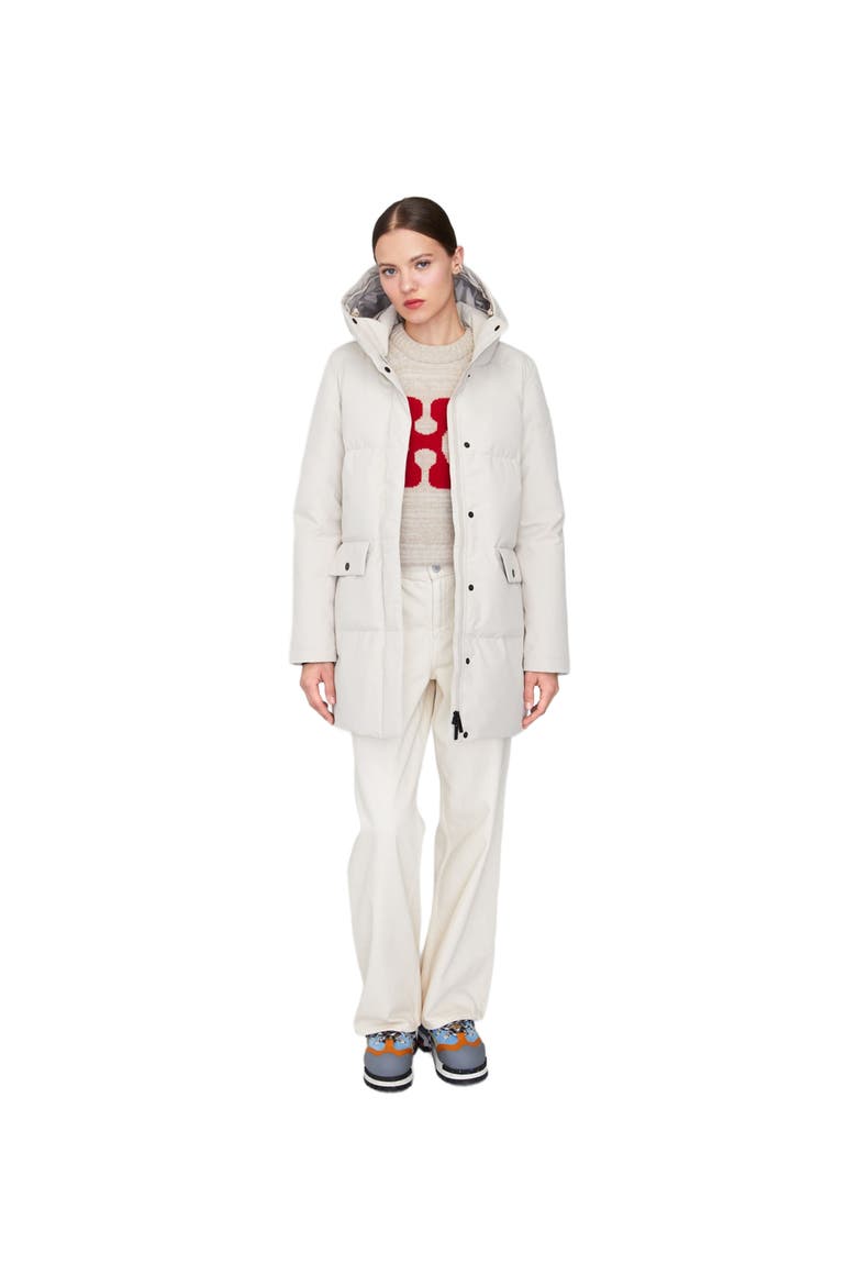 CHLOE | Hooded Down Winter Jacket, Alternate, color, Oatmeal