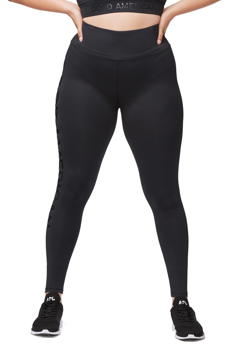 Reflective High Waist Leggings, Alternate, color, BLACK001