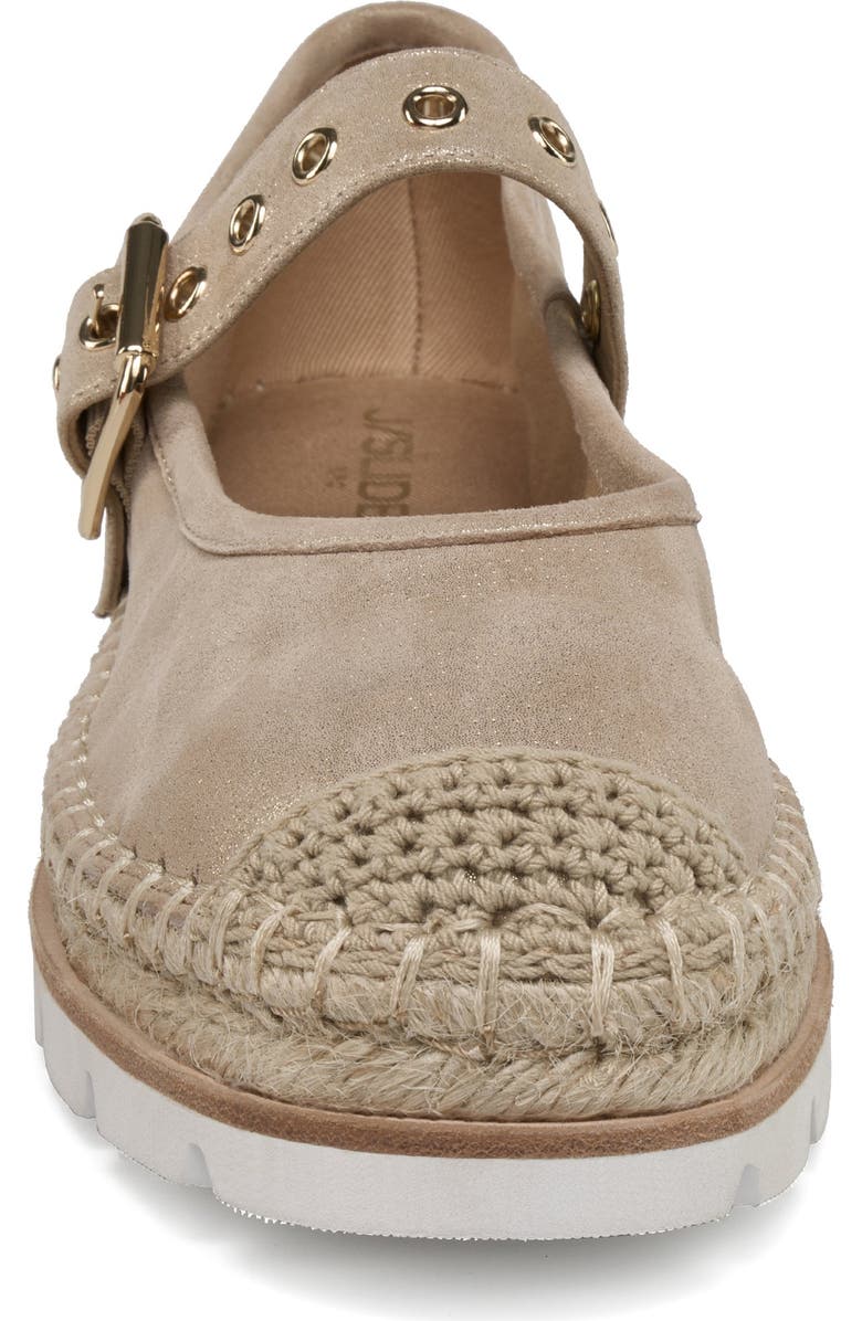 JSlides Footwear Beatrice Leather Espadrille, Alternate, color, Gold